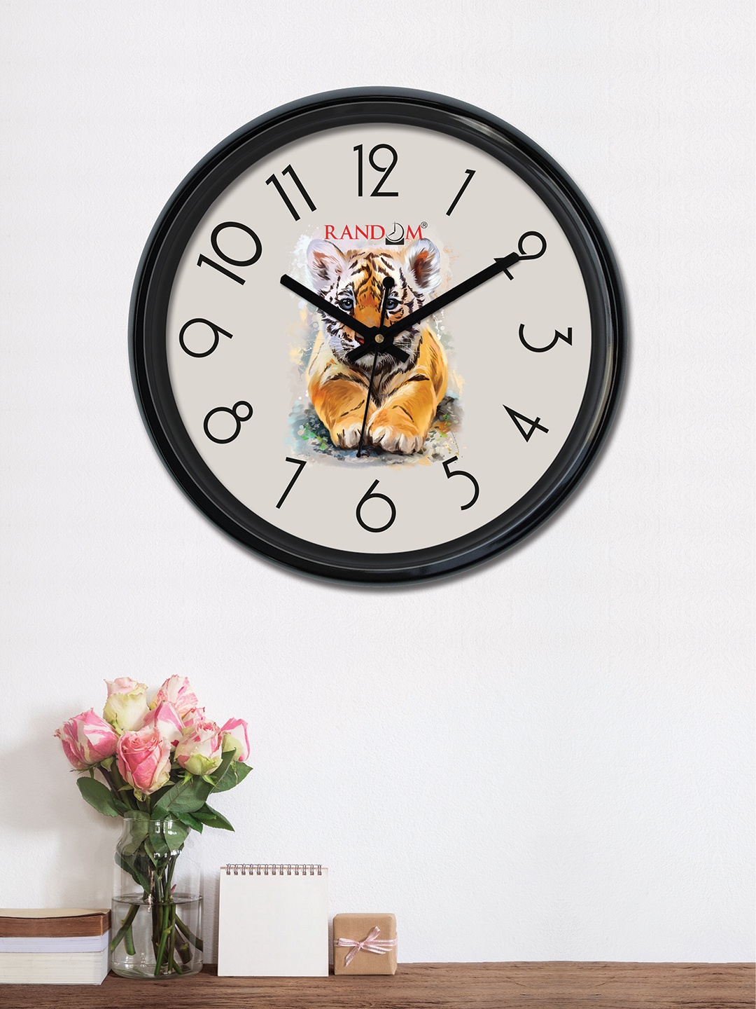 

RANDOM Off-White & Black Round Printed 30 cm Analogue Wall Clock