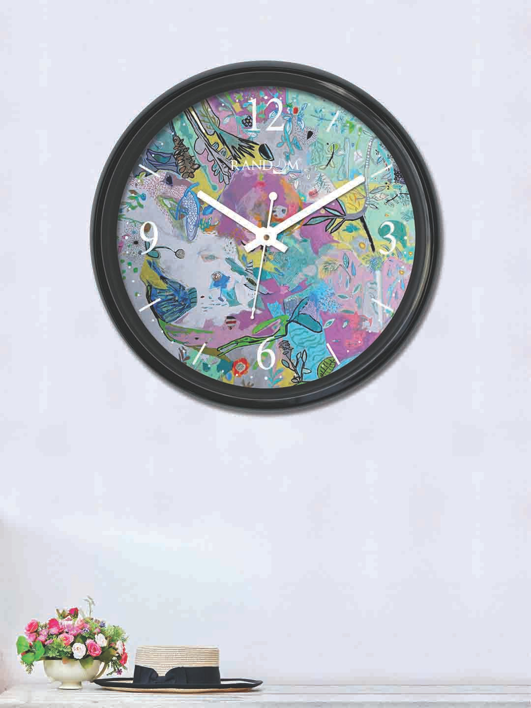 

RANDOM Multicoloured Round Printed 30cm Analogue Wall Clock, Multi