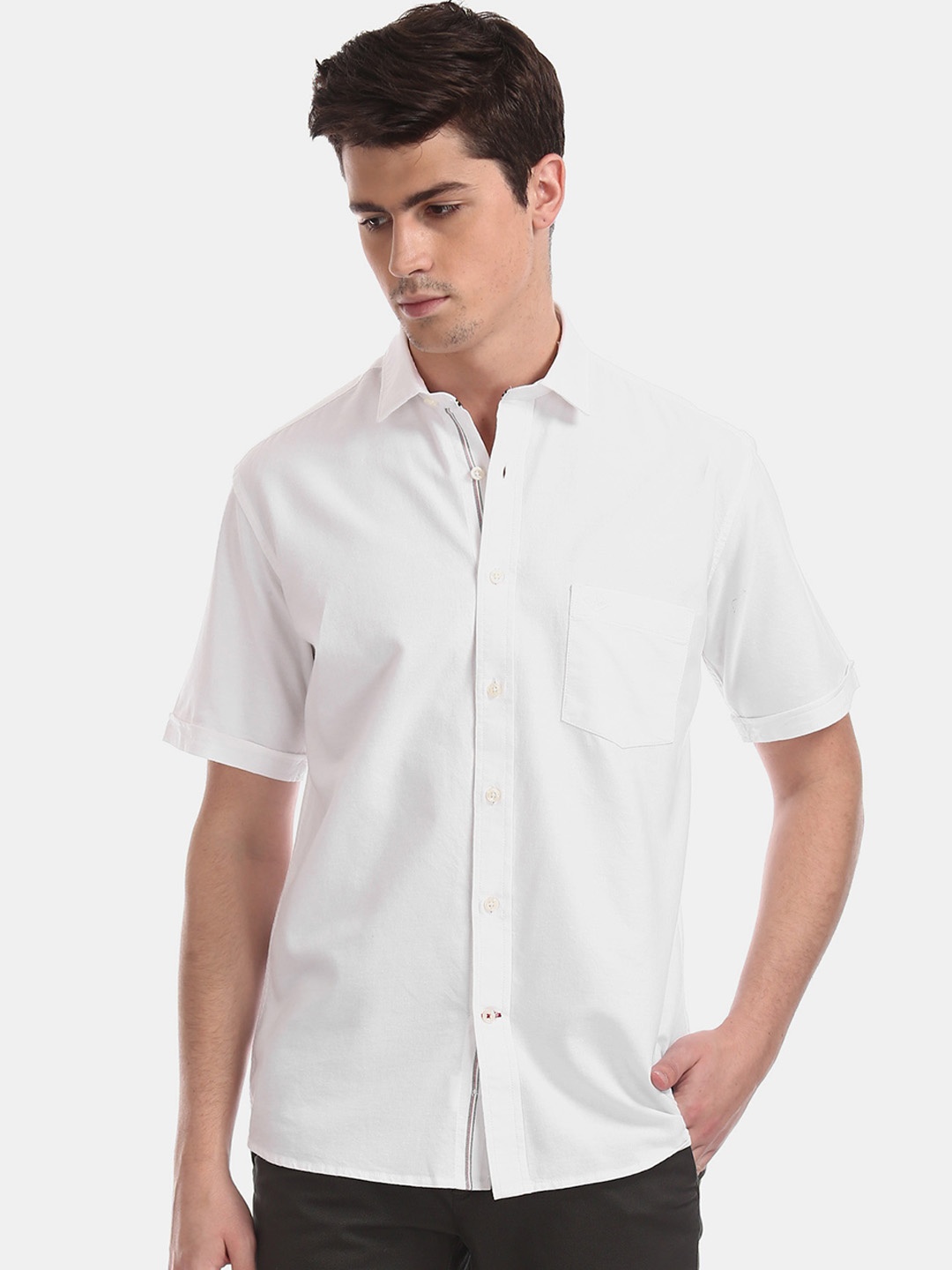 

Arrow Sport Men White Regular Fit Solid Casual Shirt
