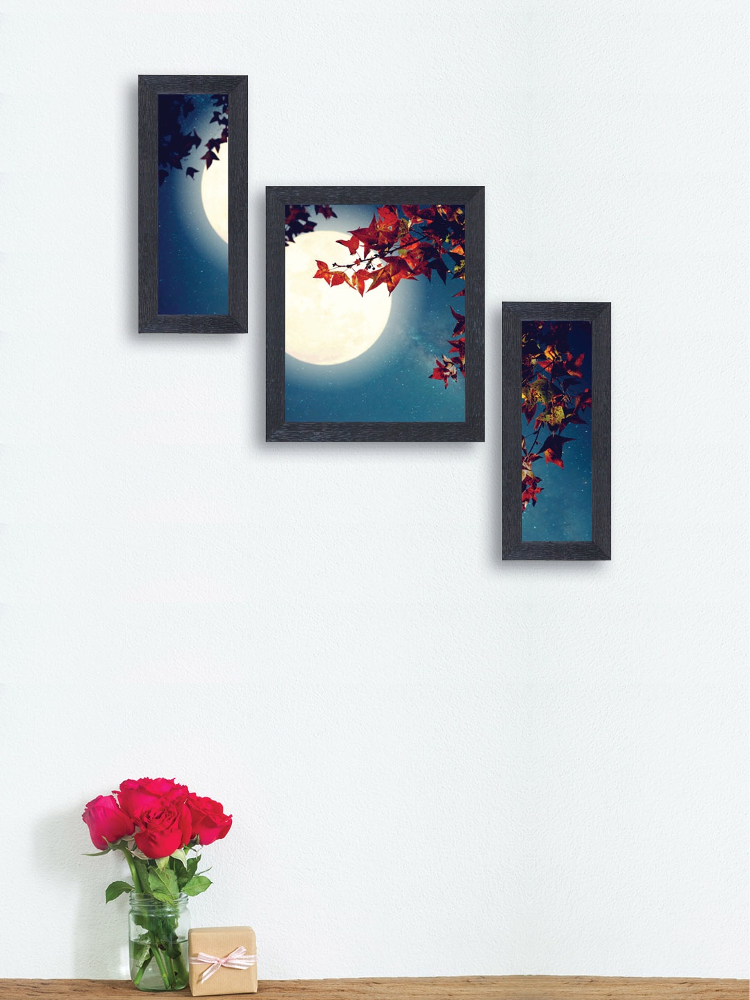 

nest ART Set of 3 Synthetic Wood Wall Art, Blue