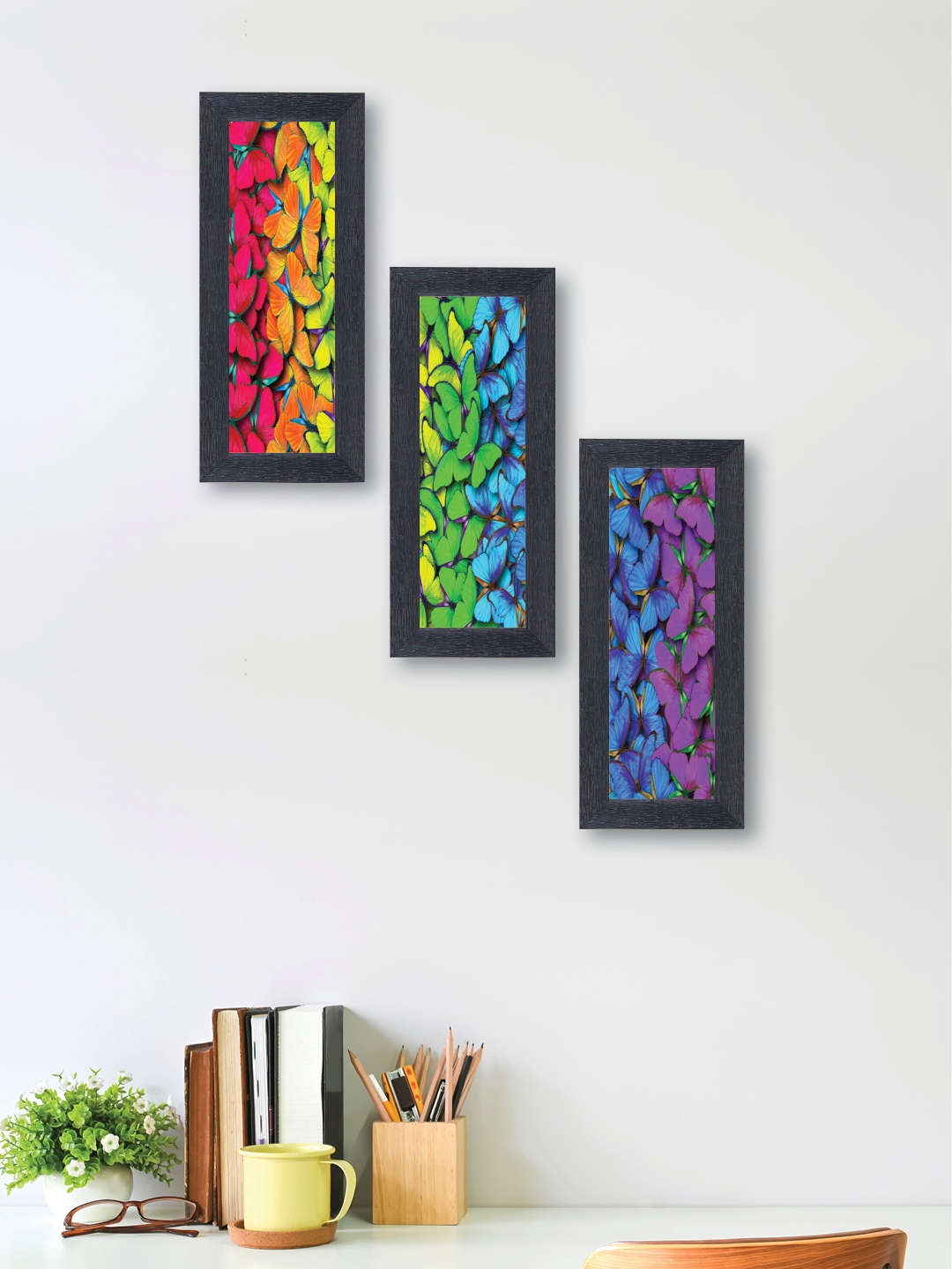 

nest ART Set of 3 Synthetic Wood Wall Art, Multi