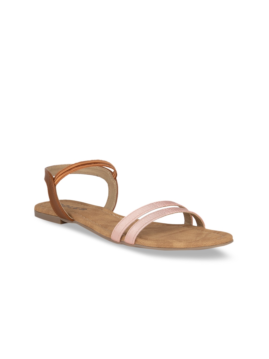 

SOLES Women Pink Solid Open Toe Flats