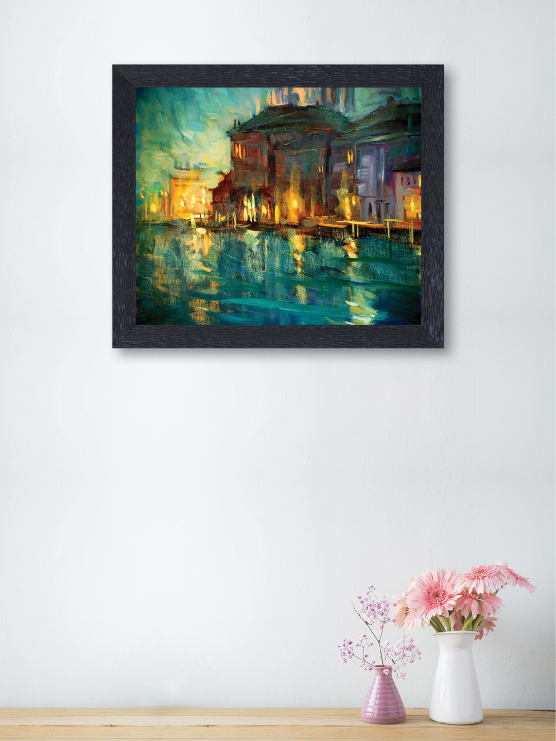 

nest ART Multicoloured Synthetic Wood Wall Art, Teal