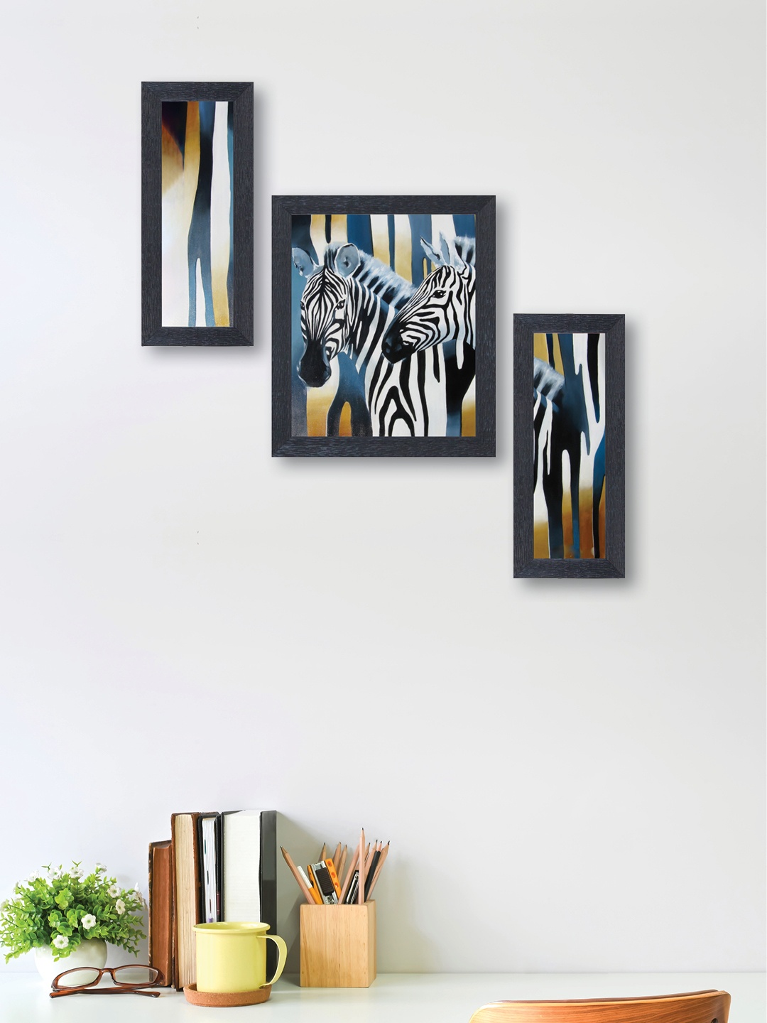 

nest ART Set of 3 Synthetic Wood Wall Art, White