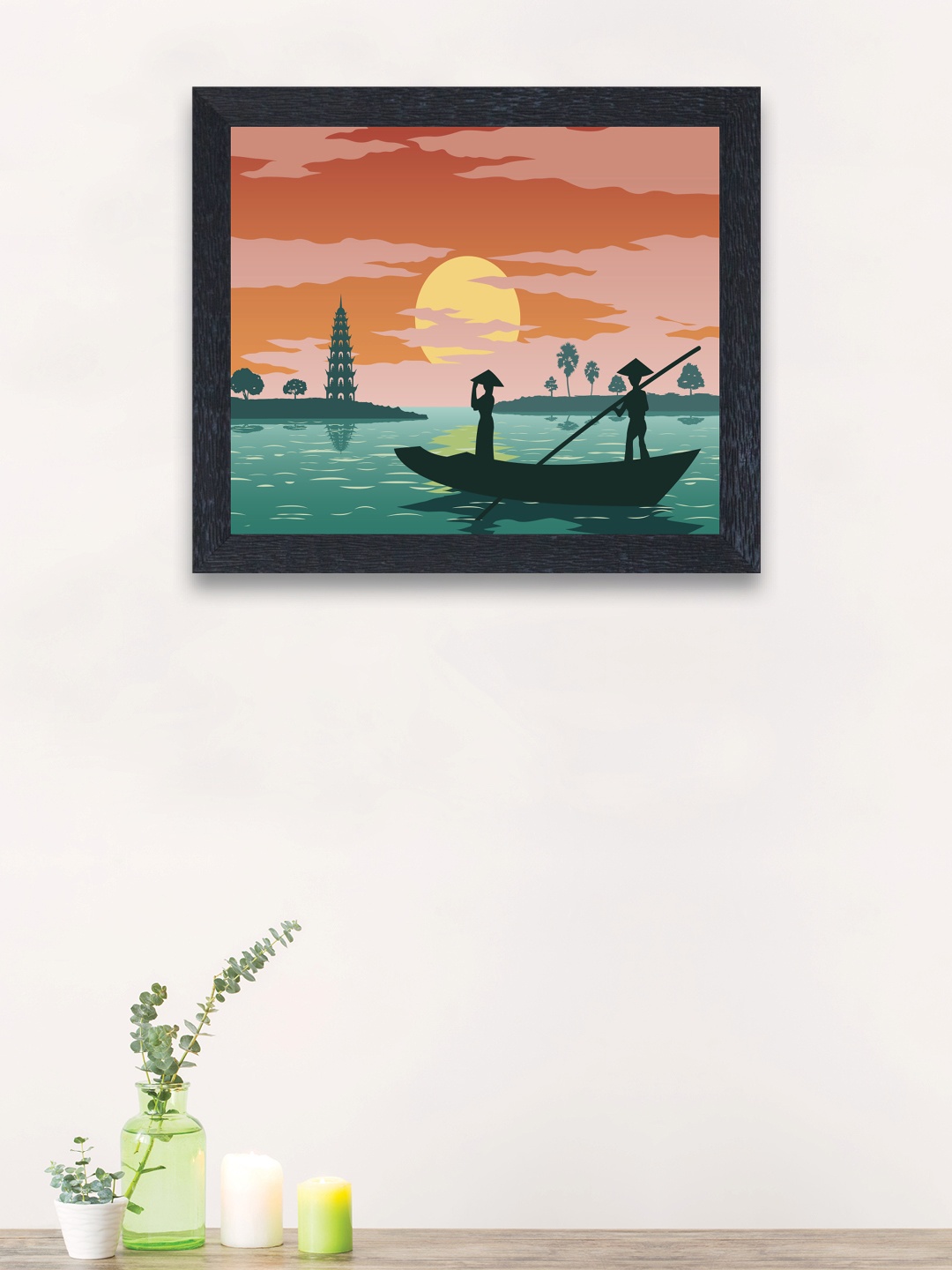 

nest ART Multicoloured Synthetic Wood Wall Art, Multi