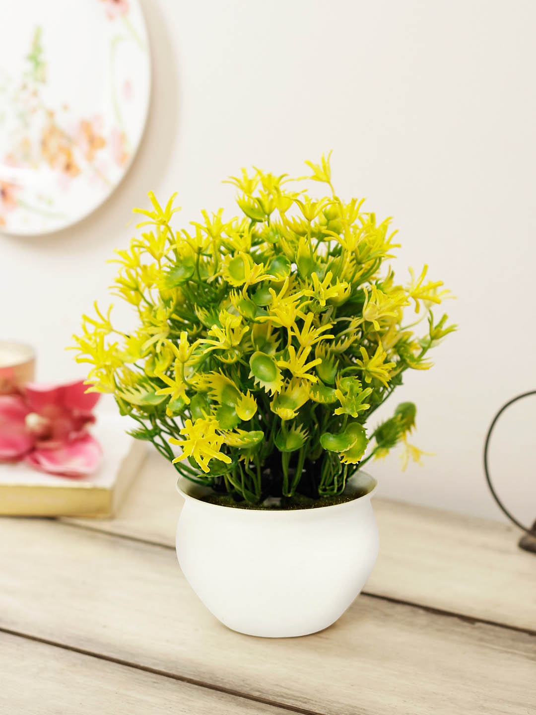 

House Of Accessories Yellow and Green Artificial Plant