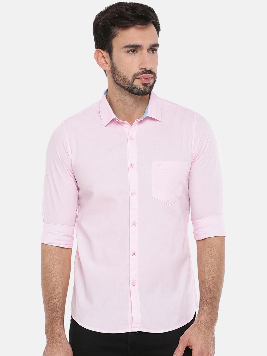 

Chennis Men Rose Slim Fit Solid Casual Shirt