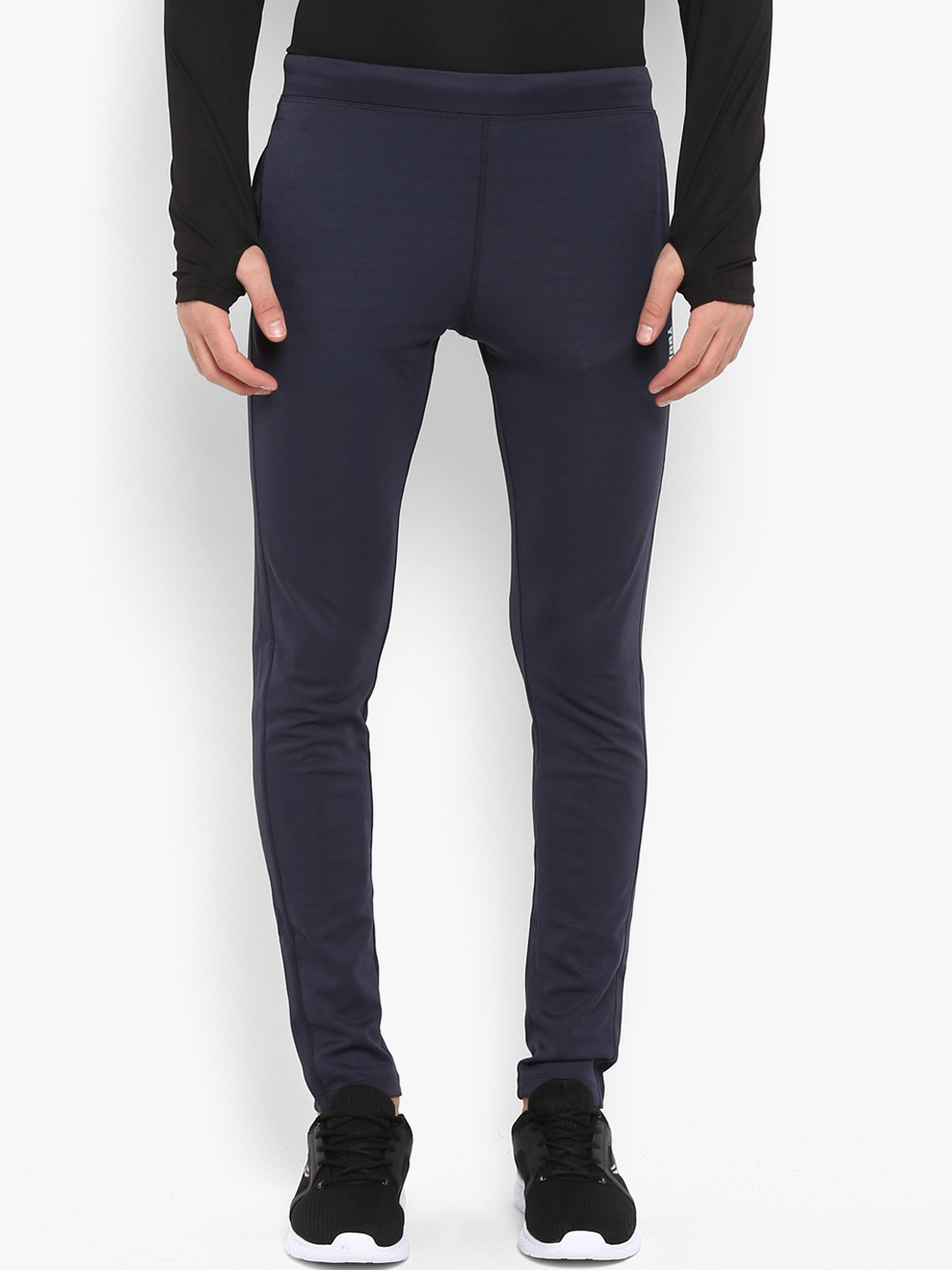 

Yuuki Men Navy Blue Solid Slim-Fit Track Pants