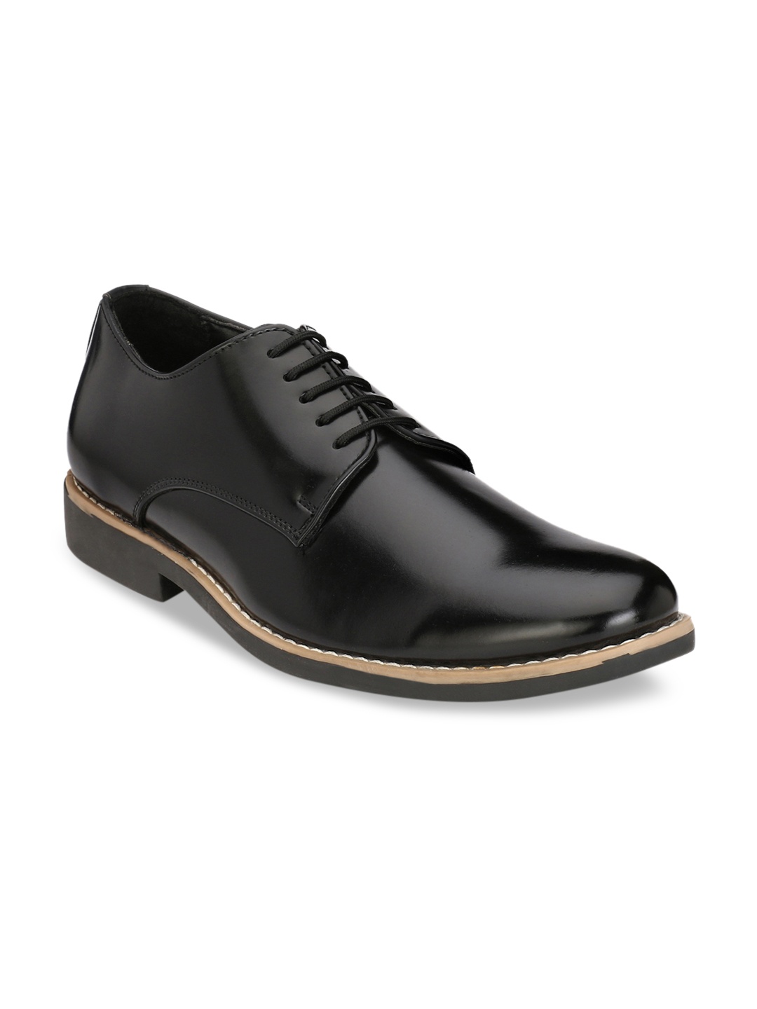 

Hirels Men Black Solid Formal Derbys