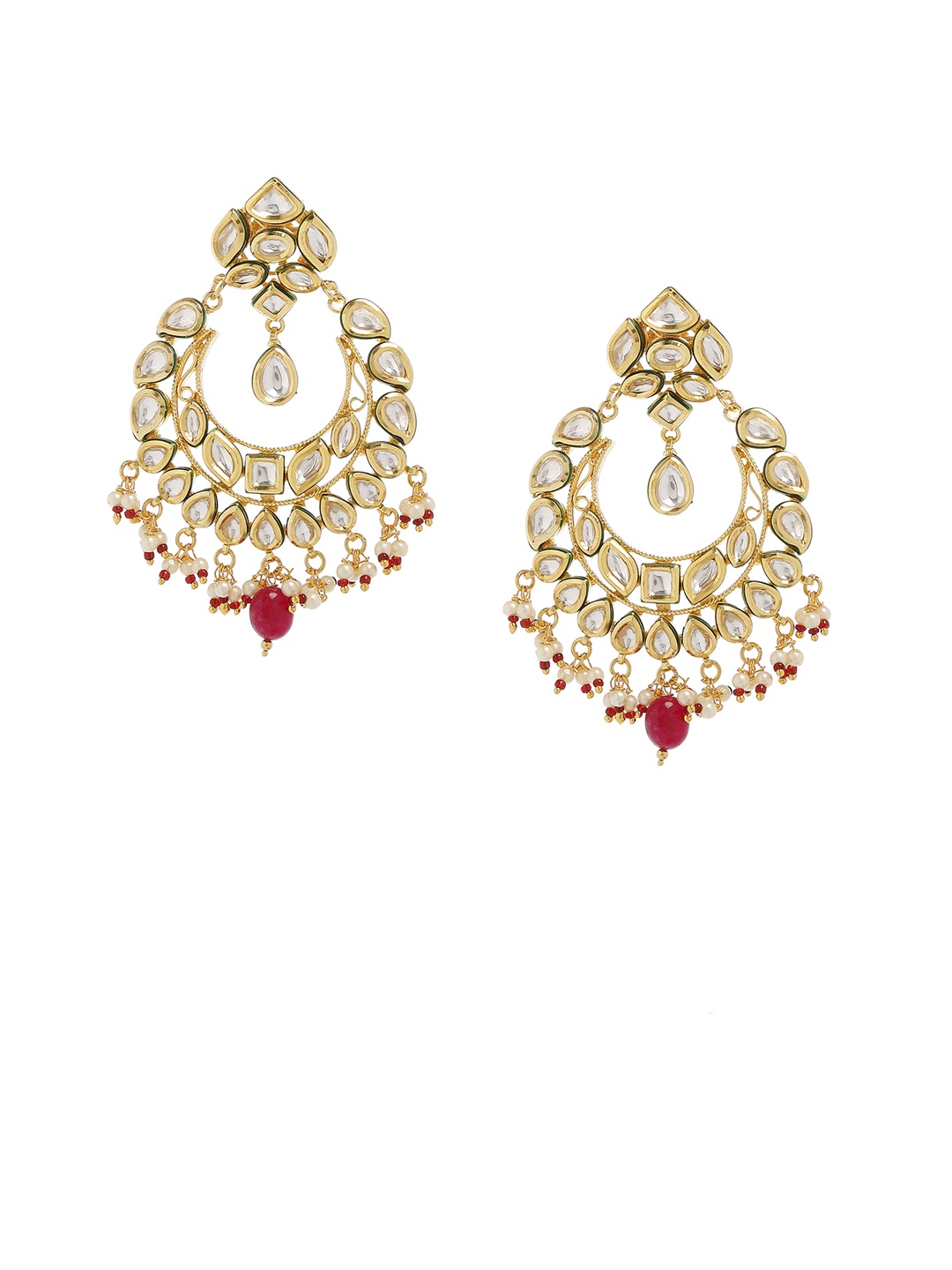 Bamboo Tree Jewels Gold-Toned Handcrafted Contemporary Drop Earrings