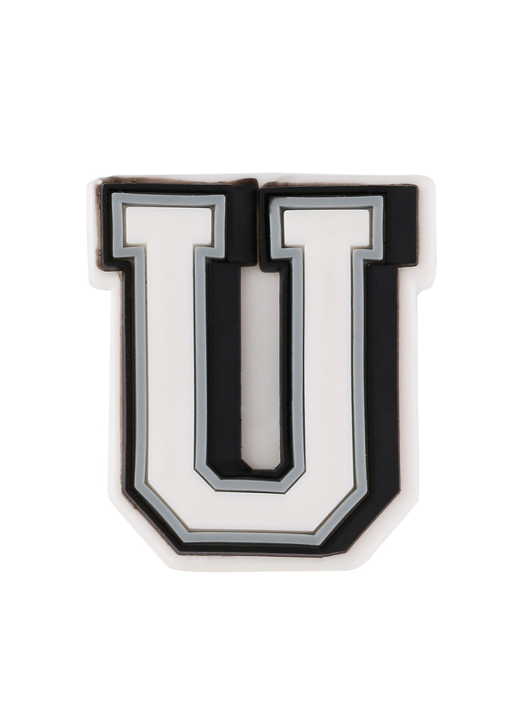 

Crocs Unisex White & Black Letter U Jibbitz Shoe Charm
