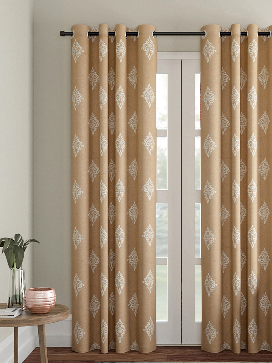 

Soumya Beige Set of Single Door Curtains