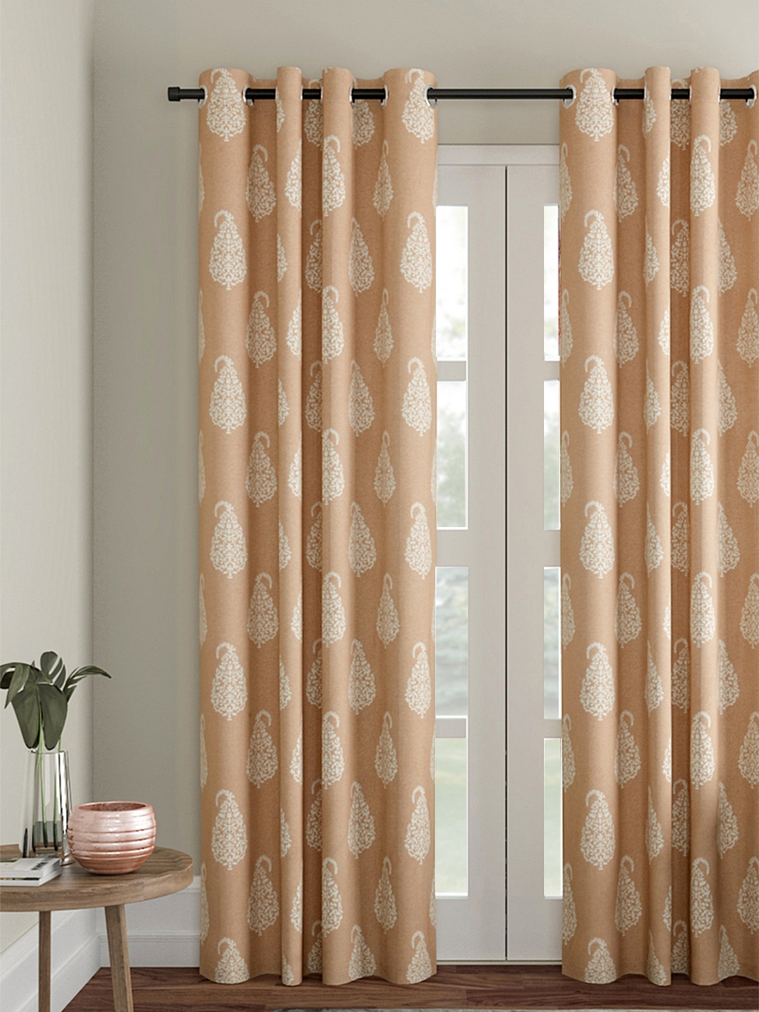 

Soumya Beige Set of Single Door Curtain