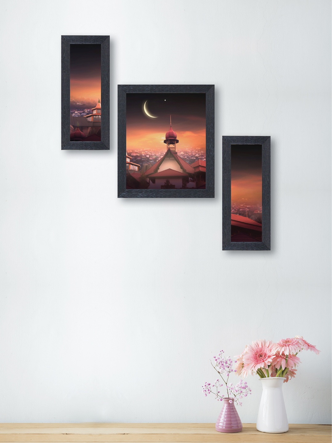 

nest ART Set of 3 Synthetic Wood Wall Art, Brown
