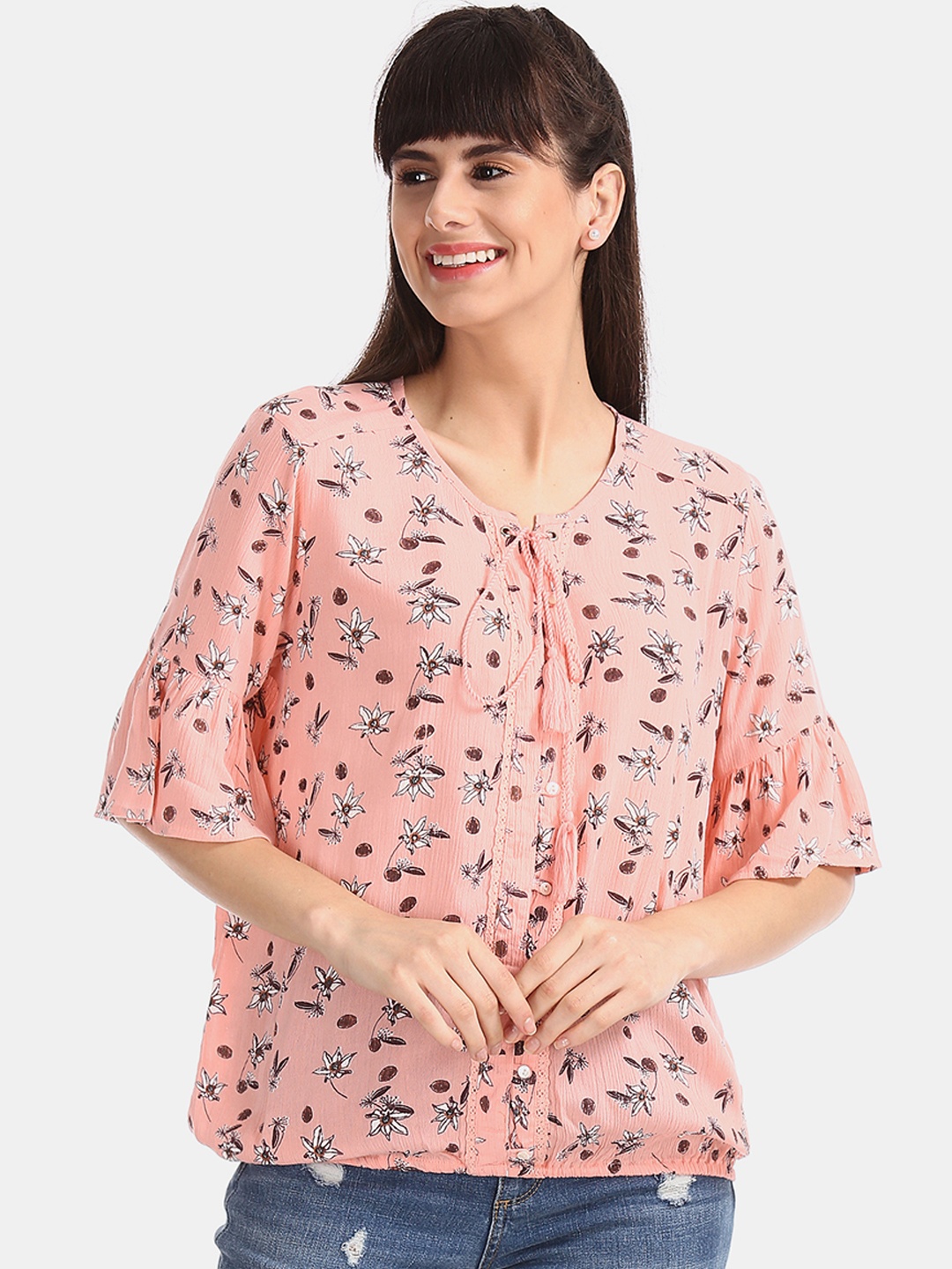 

Sugr Women Pink Printed Top