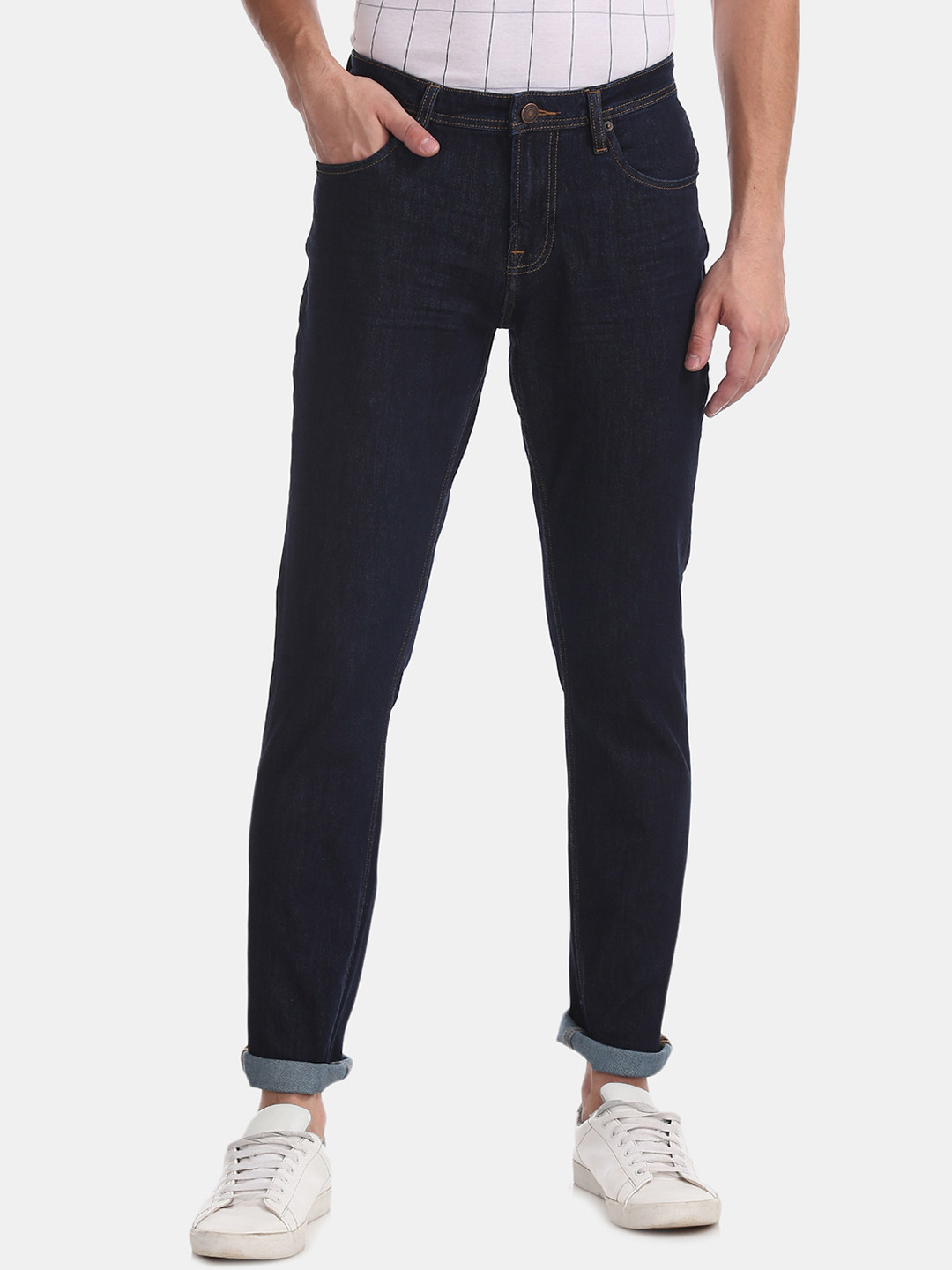 

Arrow Sport Men Navy Blue Slim Fit Mid-Rise Clean Look Stretchable Jeans