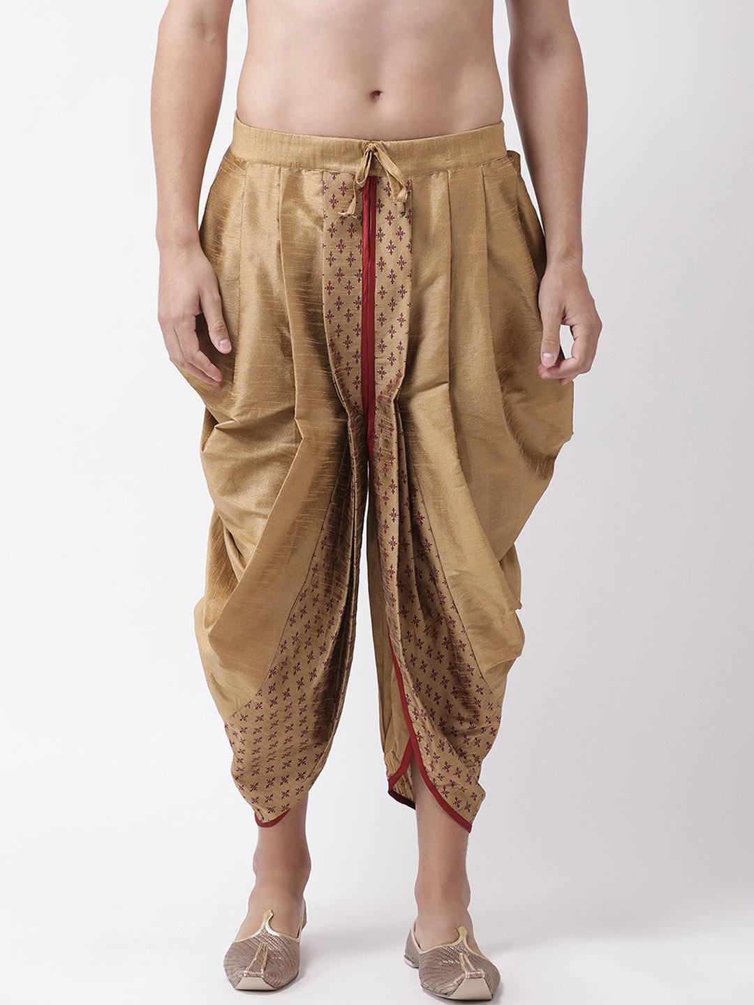 DEYANN Men Brown Printed Dhoti