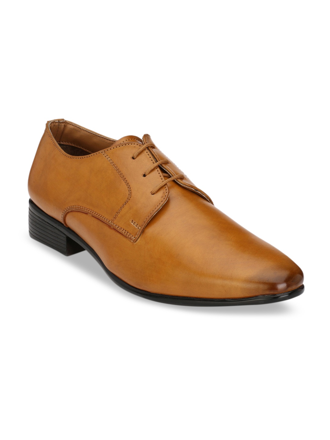 

Hirels Men Tan Brown Solid Formal Derbys