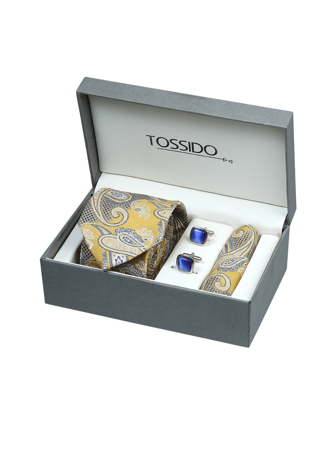 

Tossido Men Yellow & Blue Accessory Gift Set