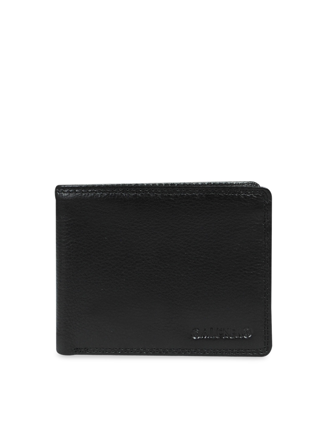 CALFNERO Men Black Solid Genuine Leather Two Fold Wallet
