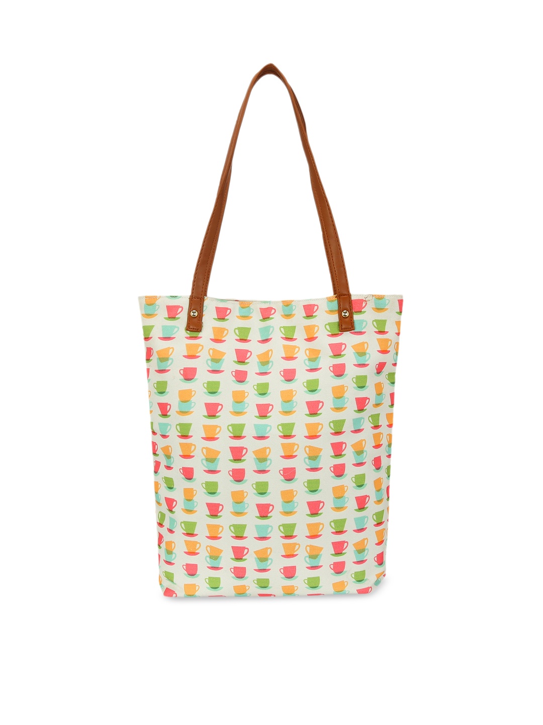 

KLEIO Green & Pink Printed Tote Bag