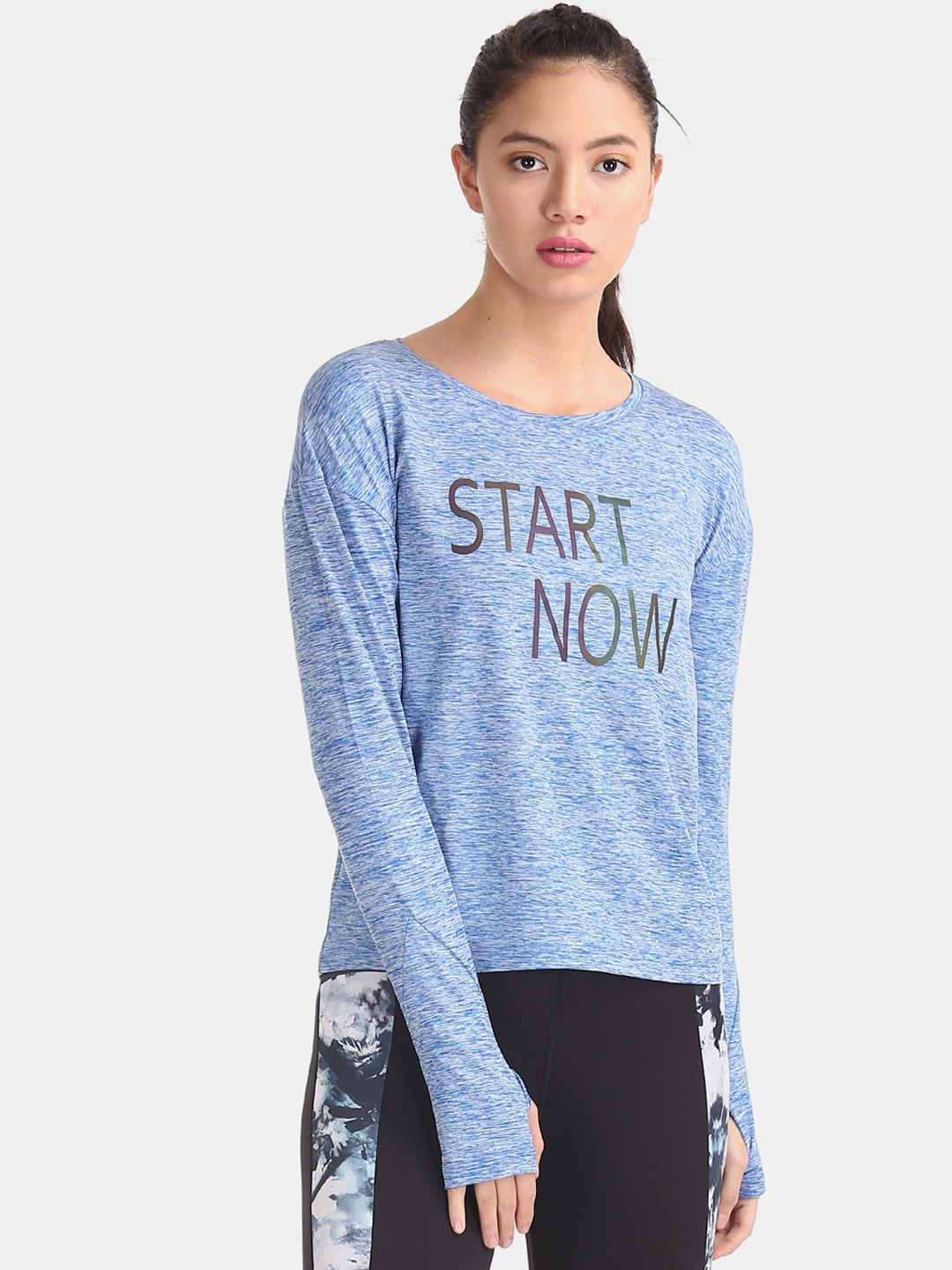 

Sugr Women Blue Printed Top