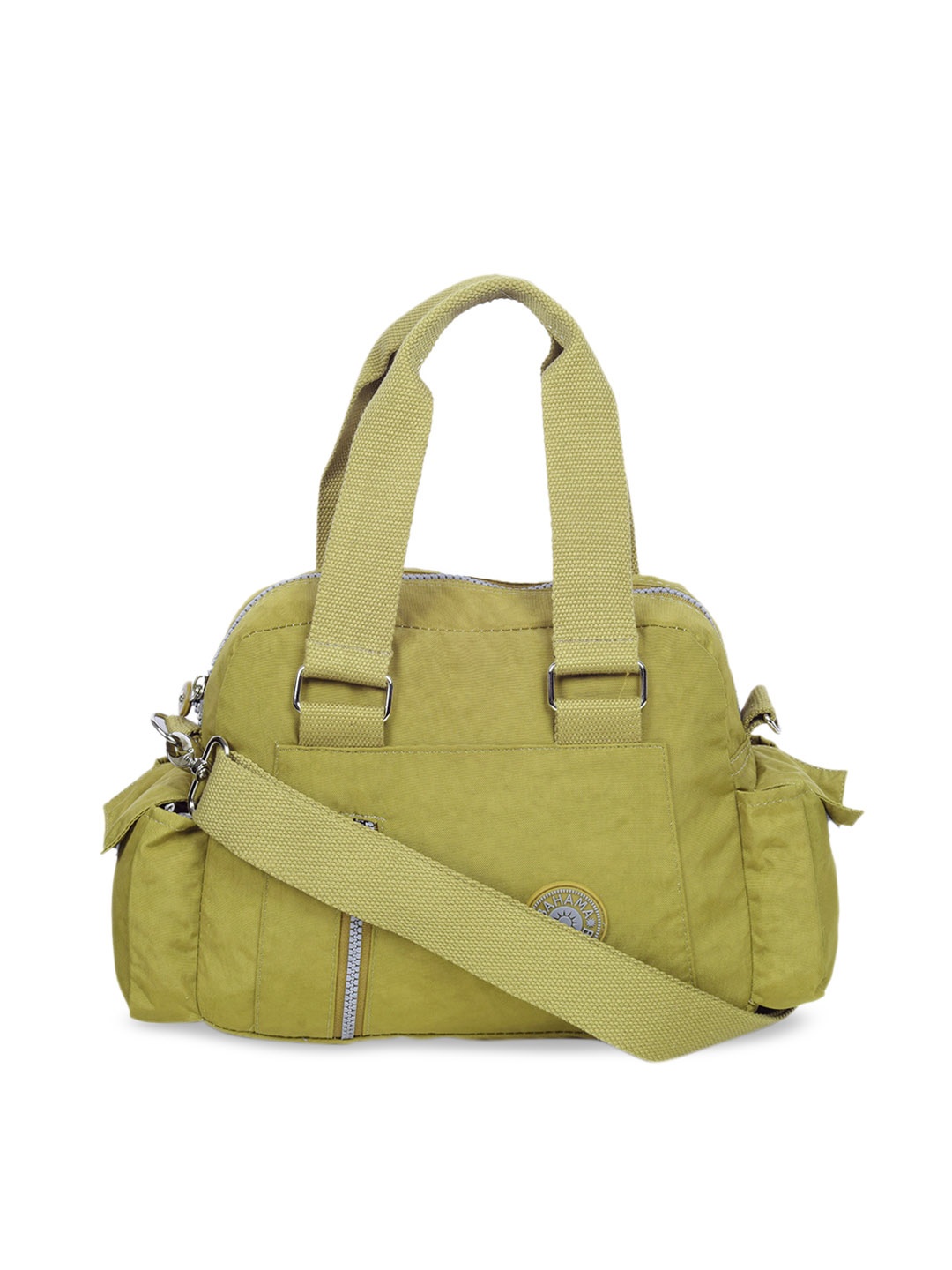 

BAHAMA Crinkle Range Women Yellow Solid Handheld Bag