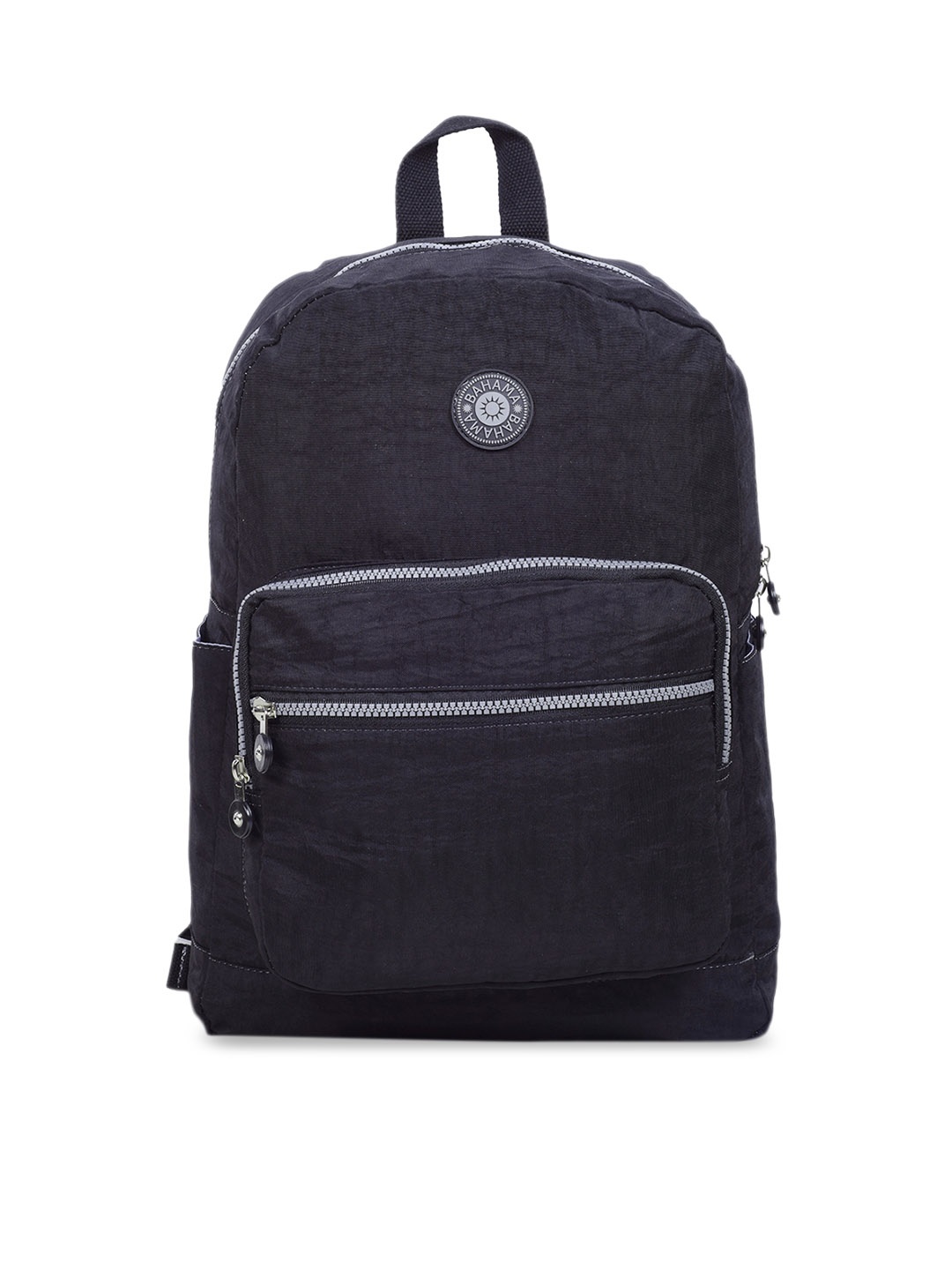 

BAHAMA Crinkle Unisex Black Solid Backpack