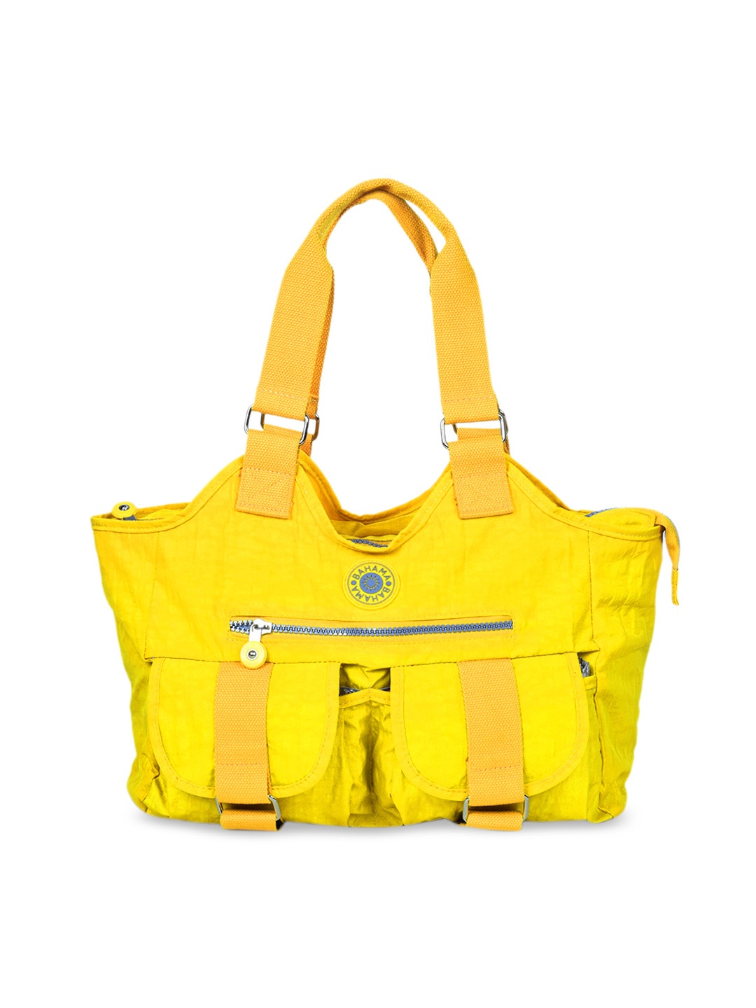 

BAHAMA Crinkle Range Yellow Solid Handheld Bag