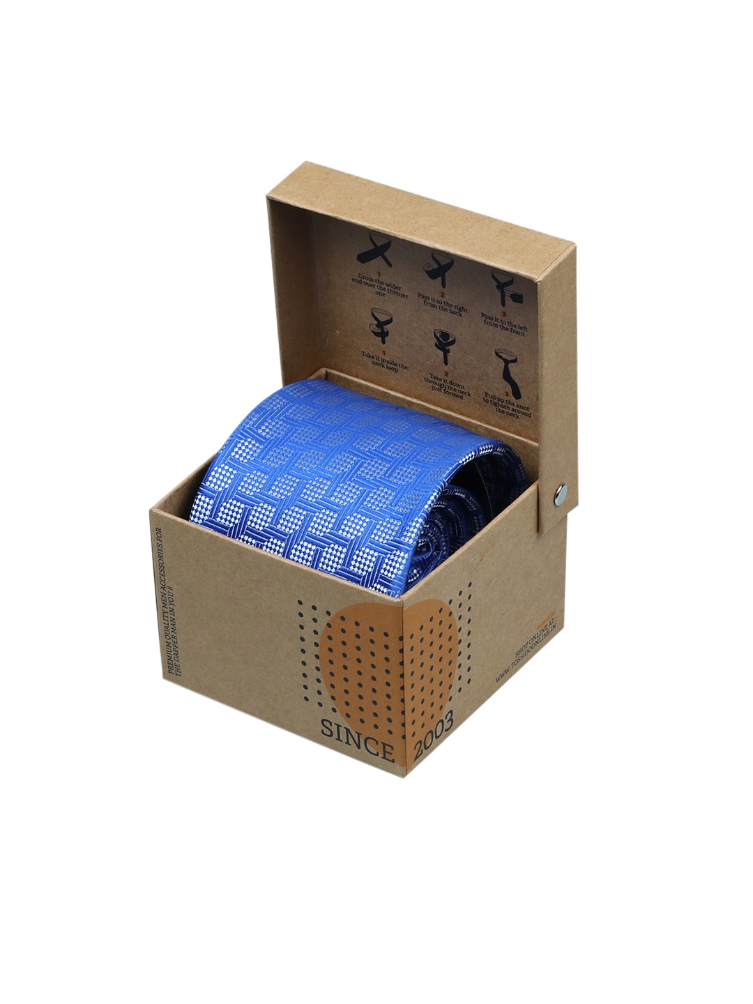 

Tossido Men Blue Woven Design Broad Tie