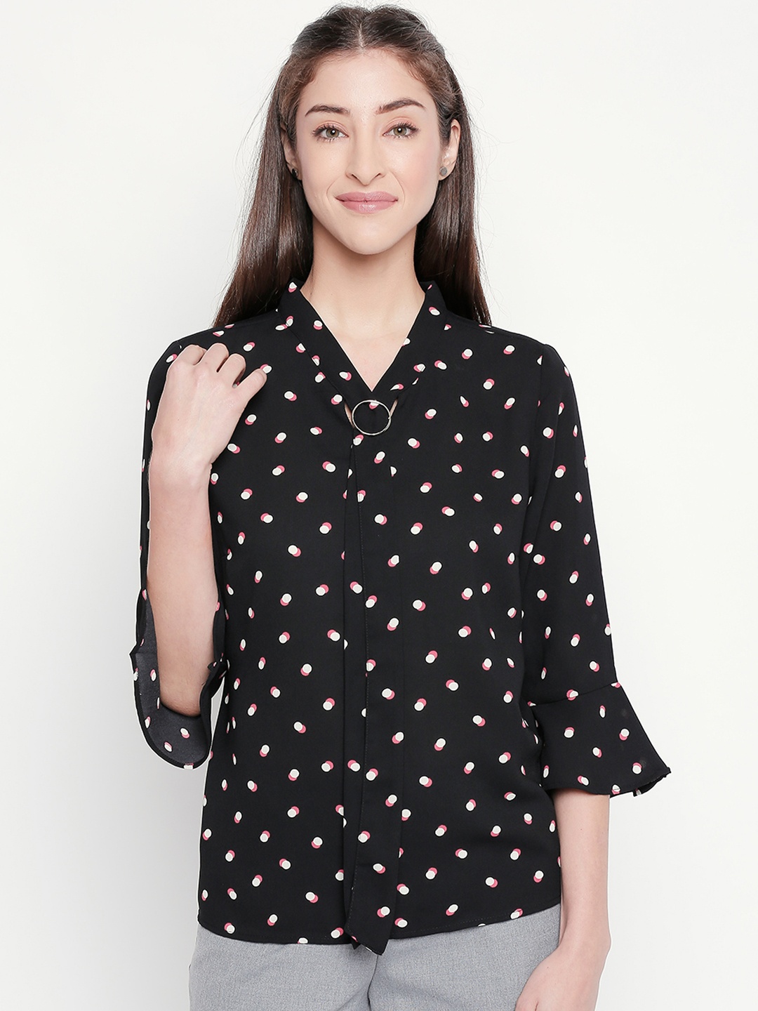 

Annabelle by Pantaloons Women Black Printed Top