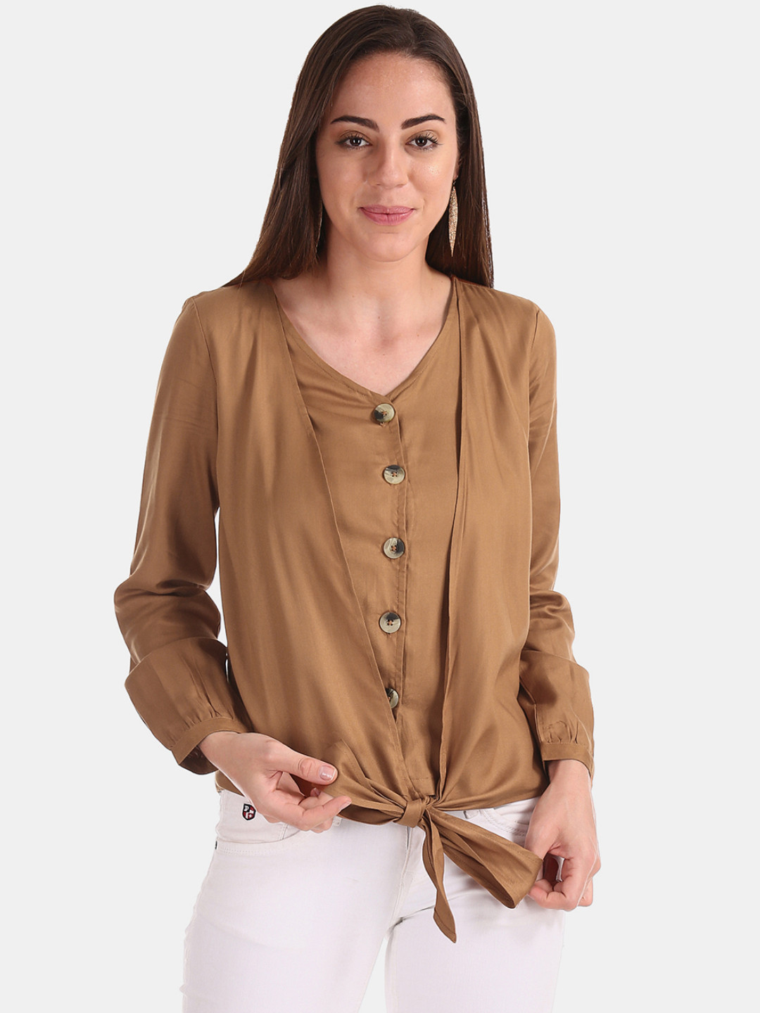 

Sugr Women Brown Solid Top