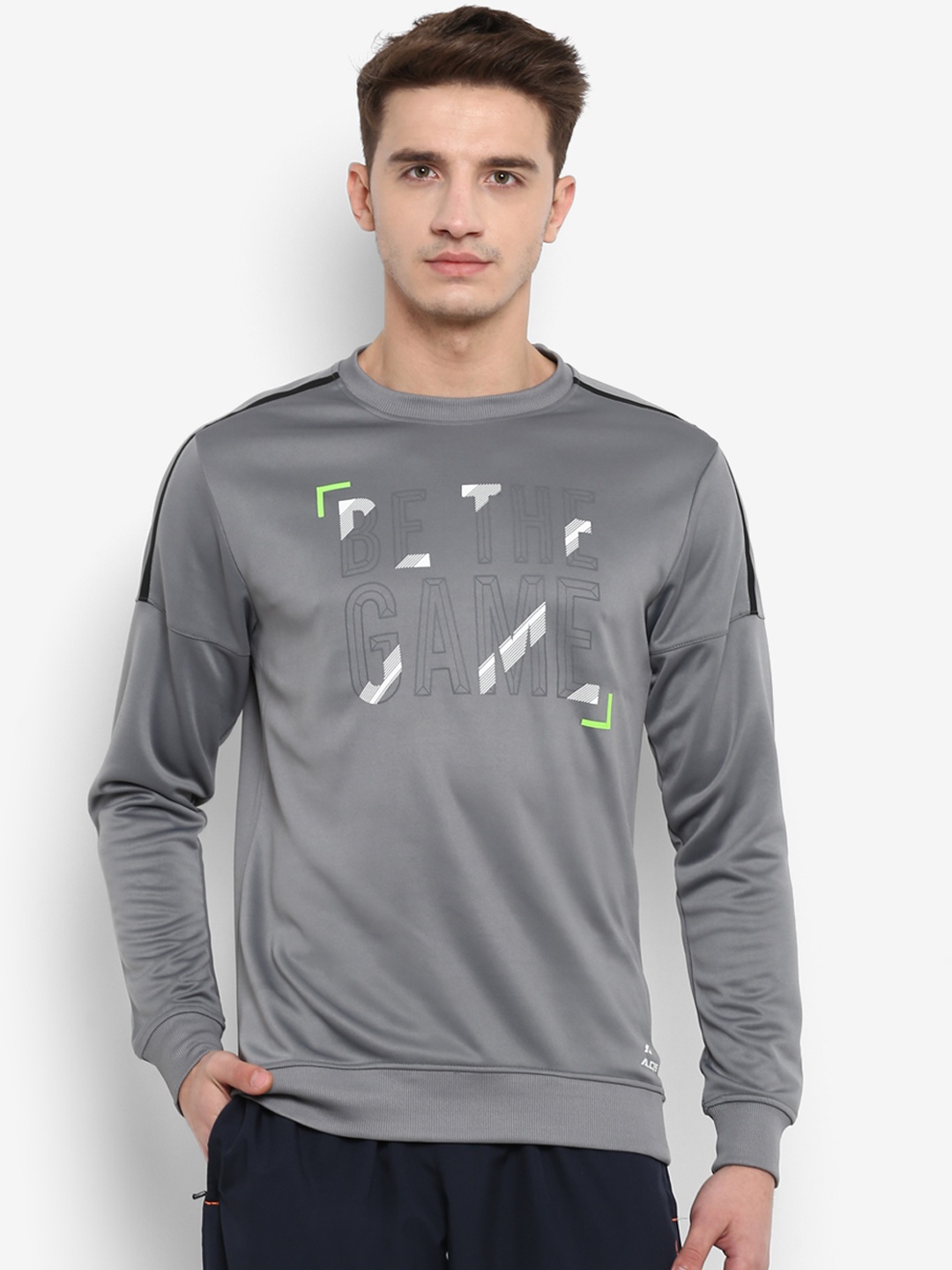 

Alcis Men Grey Printed Sweatshirt