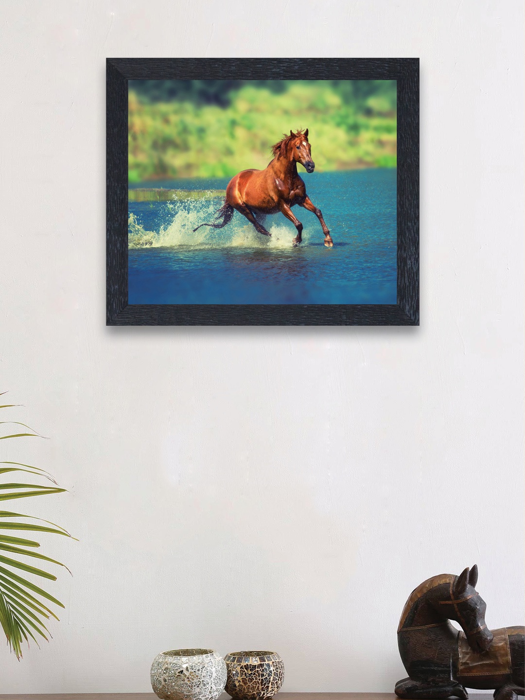 

nest ART Multicoloured Horse Wood Wall Art, Multi