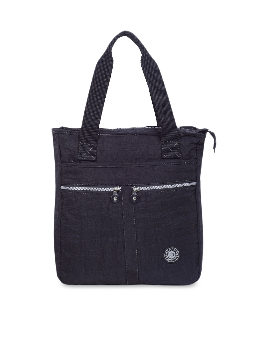 

BAHAMA Crinkle Black Solid Handheld Bag