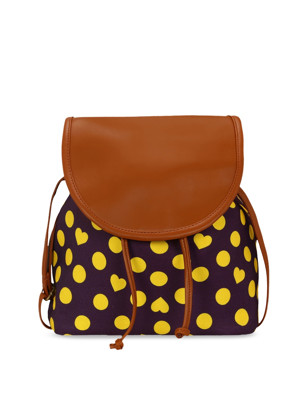 

KLEIO Black & Yellow Printed Sling Bag