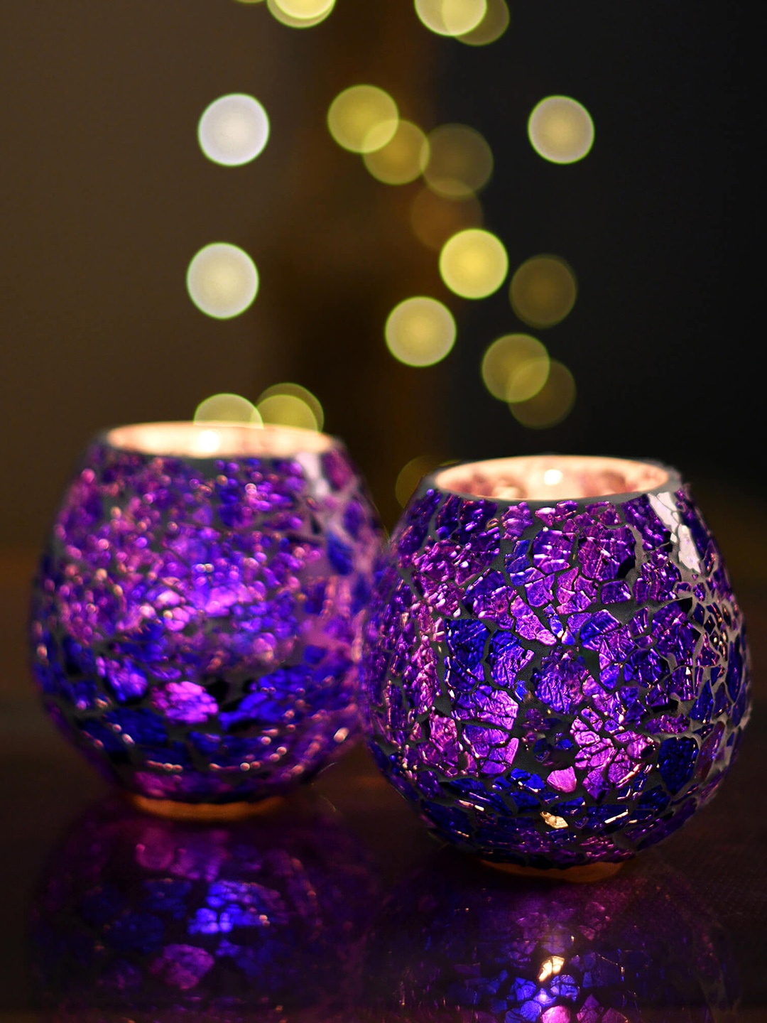 

Homesake Set of 2 Blue Tea Light Candle Holders