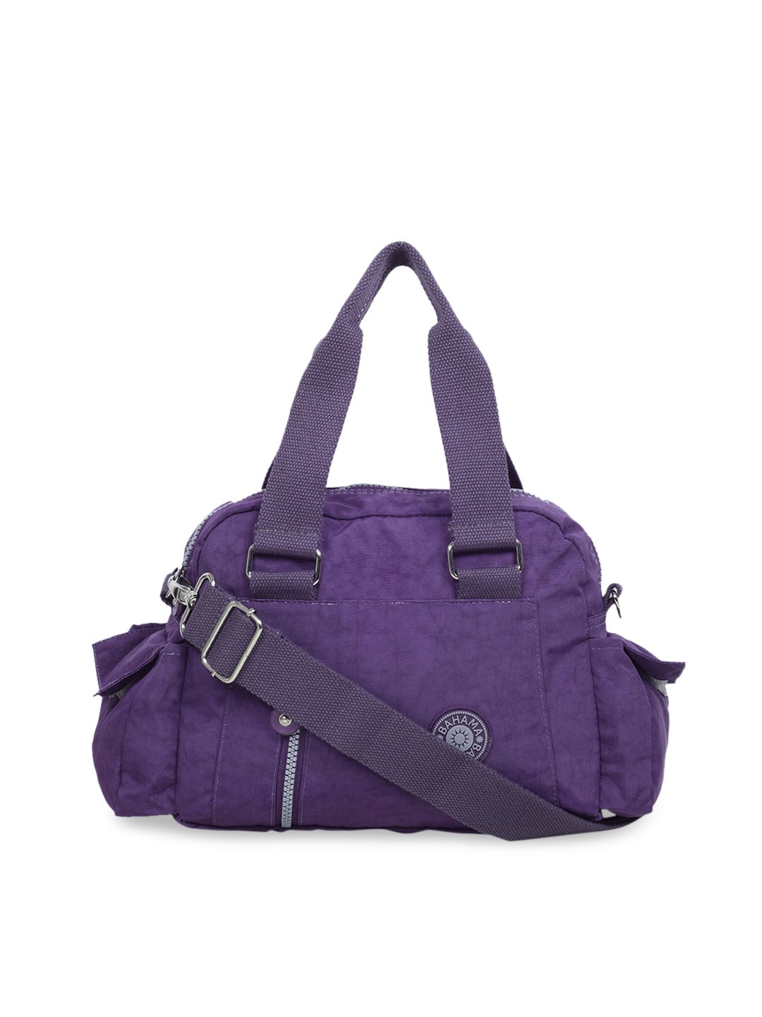 

BAHAMA Crinkle Range Women Purple Solid Handheld Bag