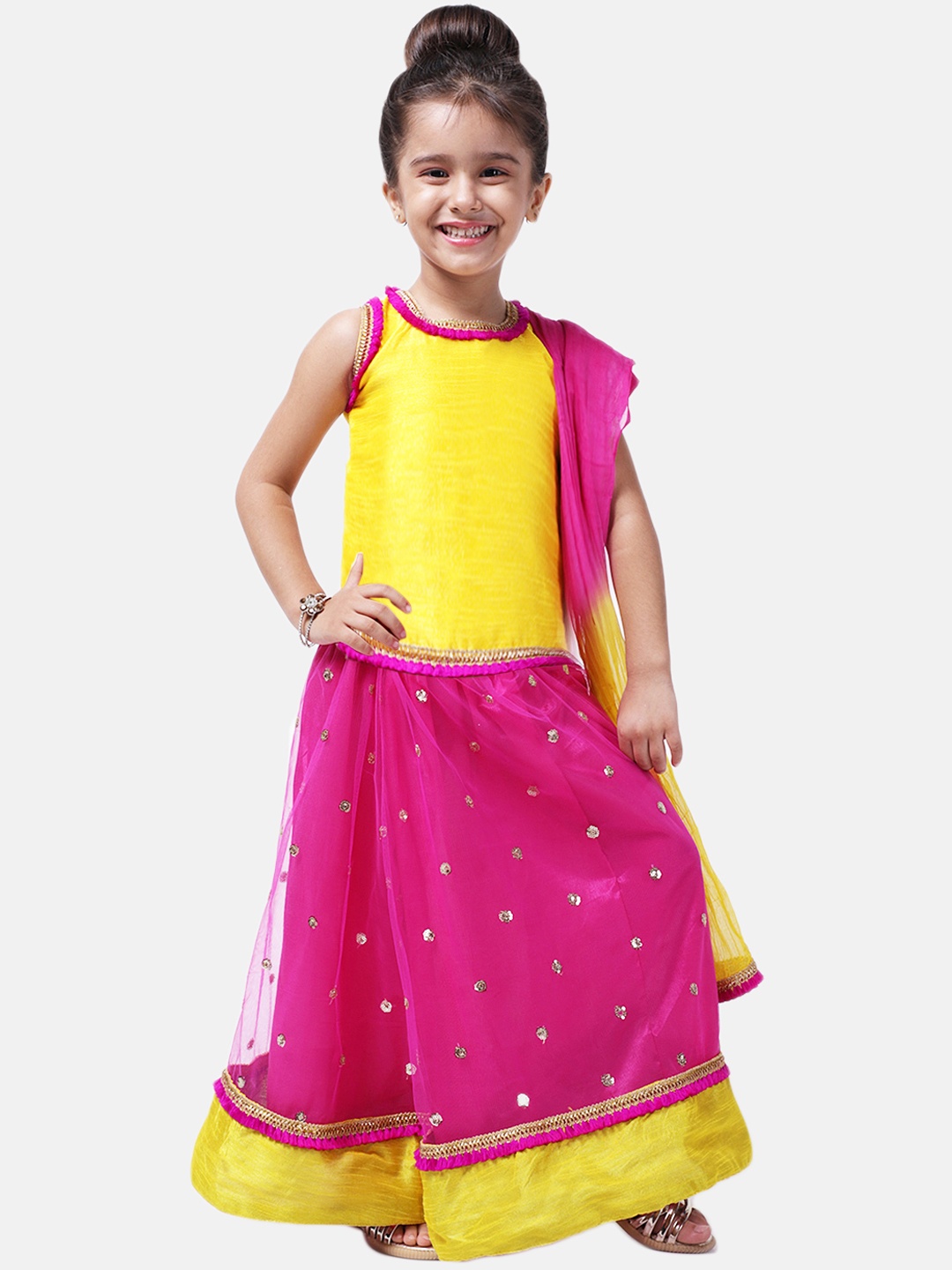 

BownBee Pink Ready to Wear Lehenga & Blouse with Dupatta