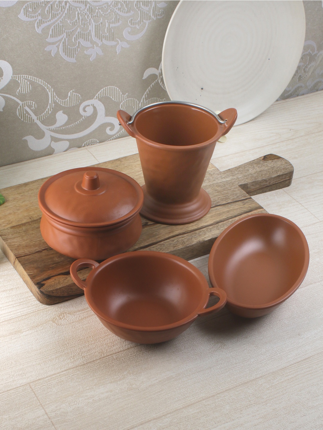 

Servewell Set of 4 Brown Break-Resistant Melamine Serveware