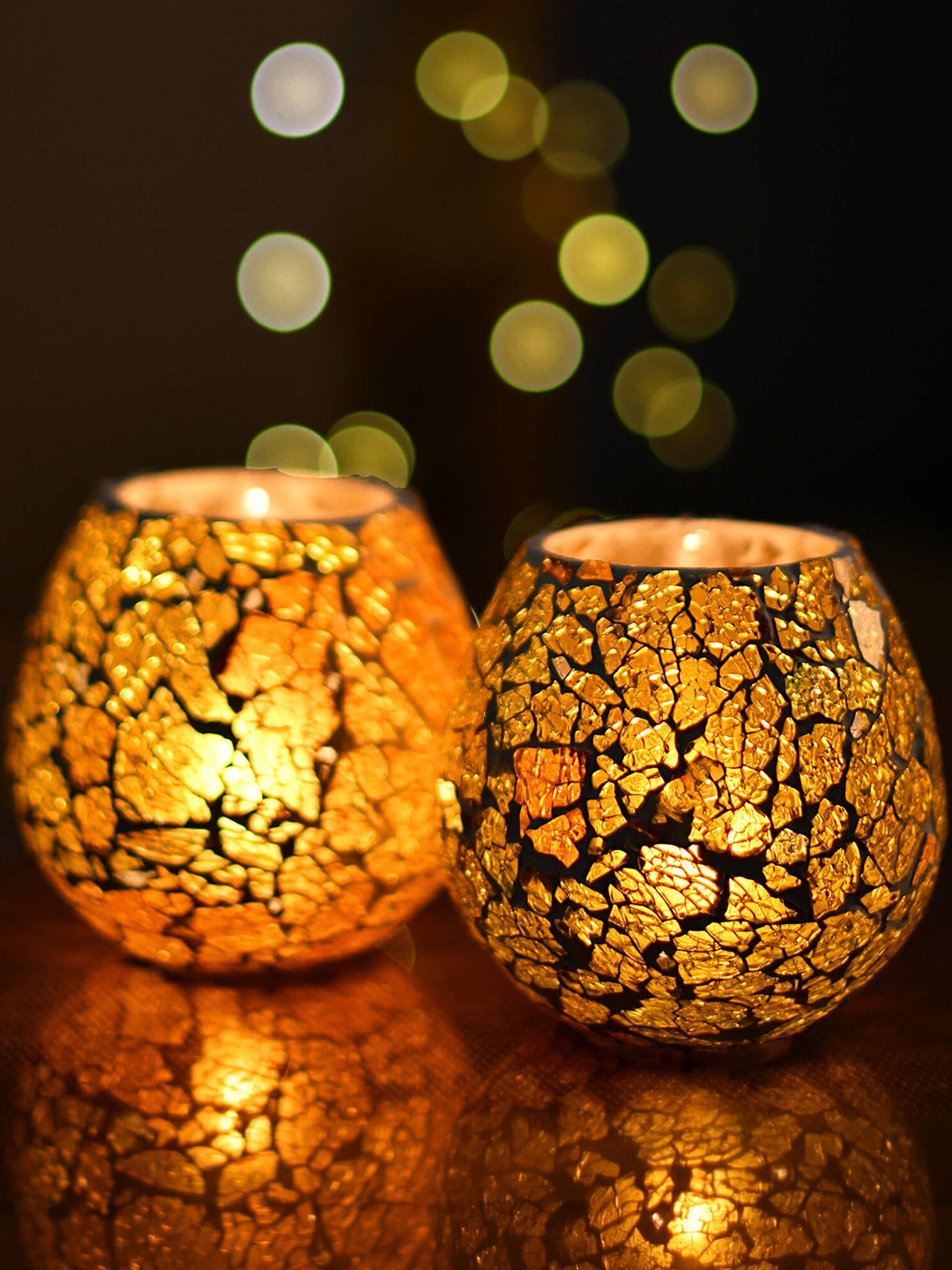

Homesake Set of 2 Yellow Tea Light Candle Holders