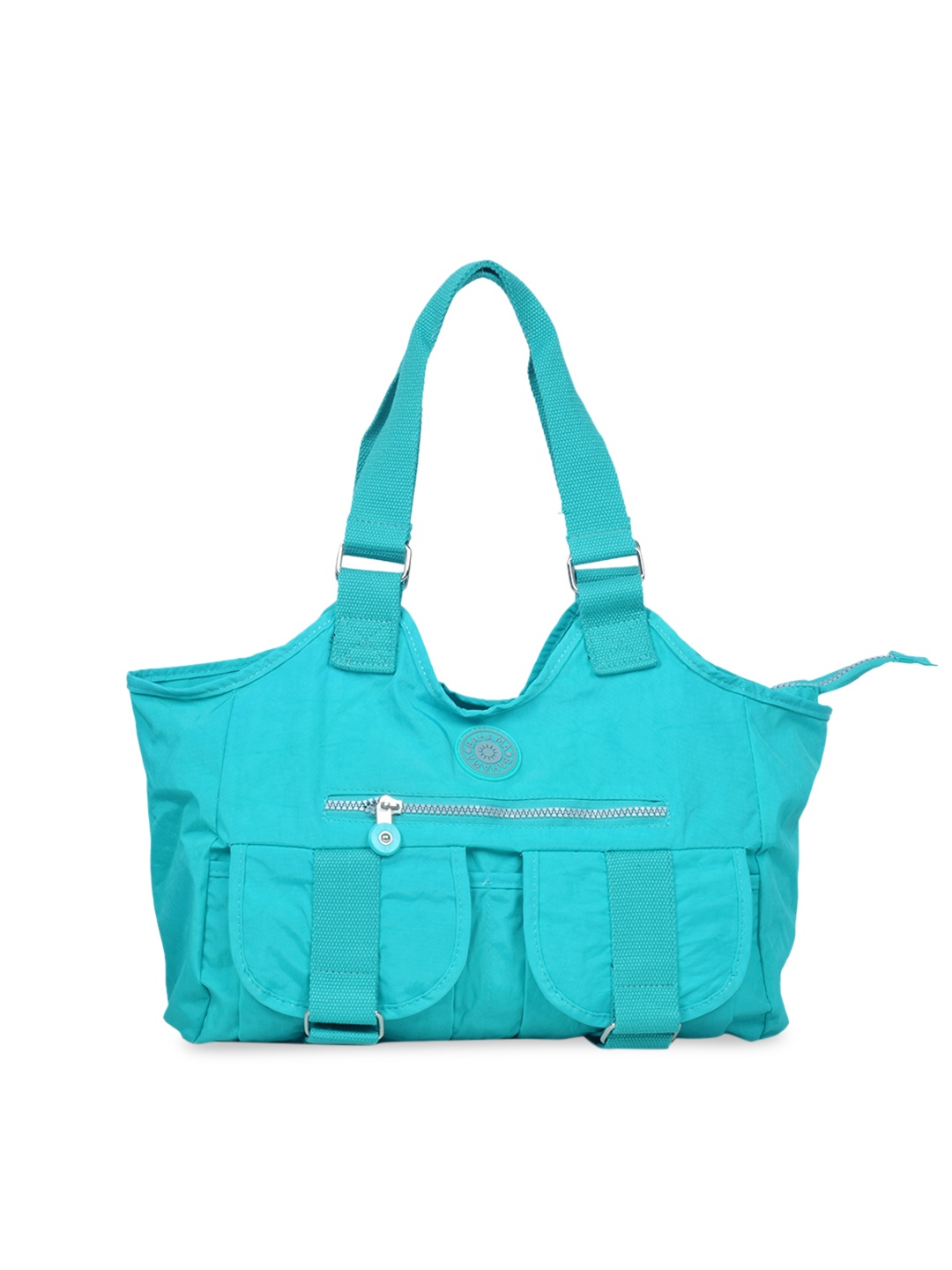 

BAHAMA Crinkle Women Blue Solid Handheld Bag