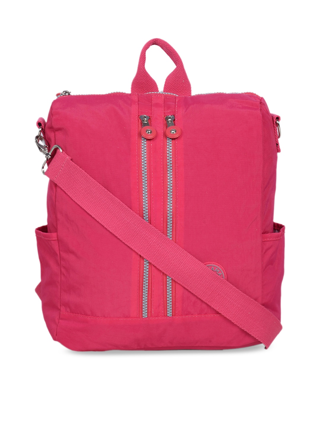 

BAHAMA Crinkle Unisex Fuchsia Red Solid Backpack