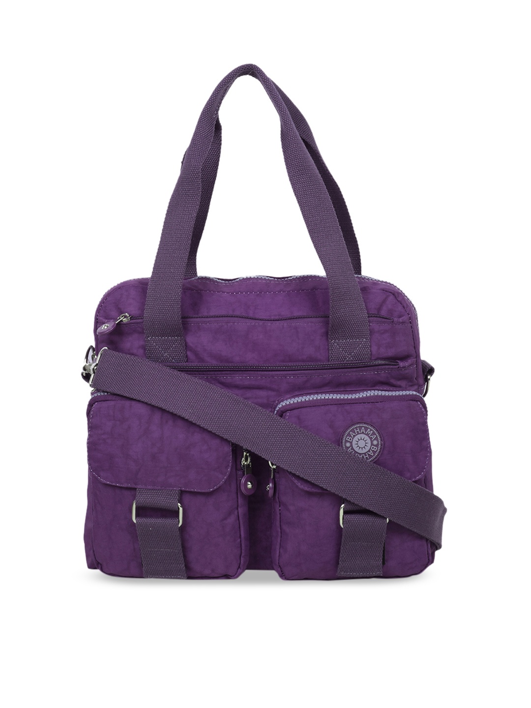 

BAHAMA Crinkle Purple Solid Handheld Bag