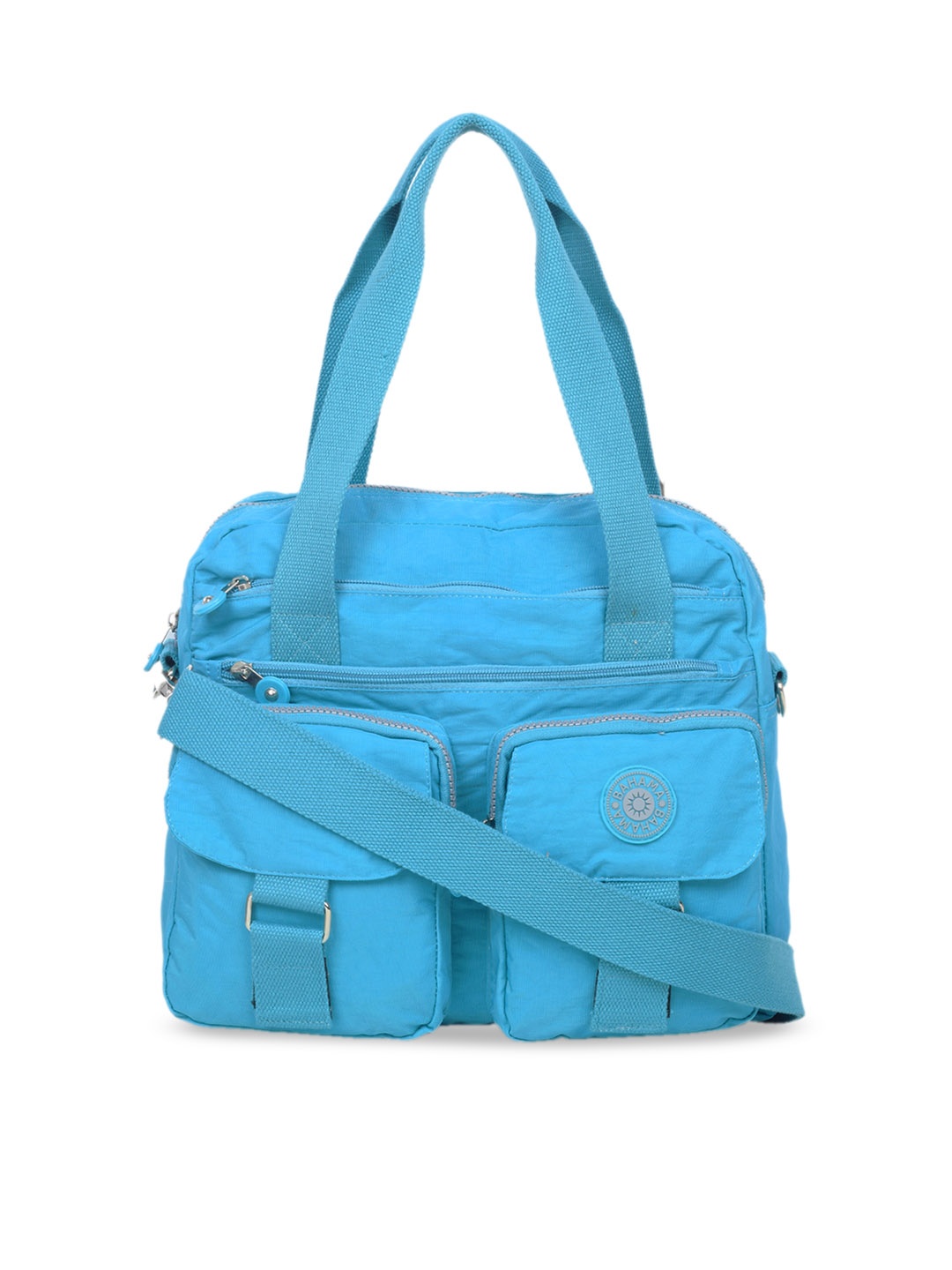 

BAHAMA Crinkle Range Blue Solid Shoulder Bag
