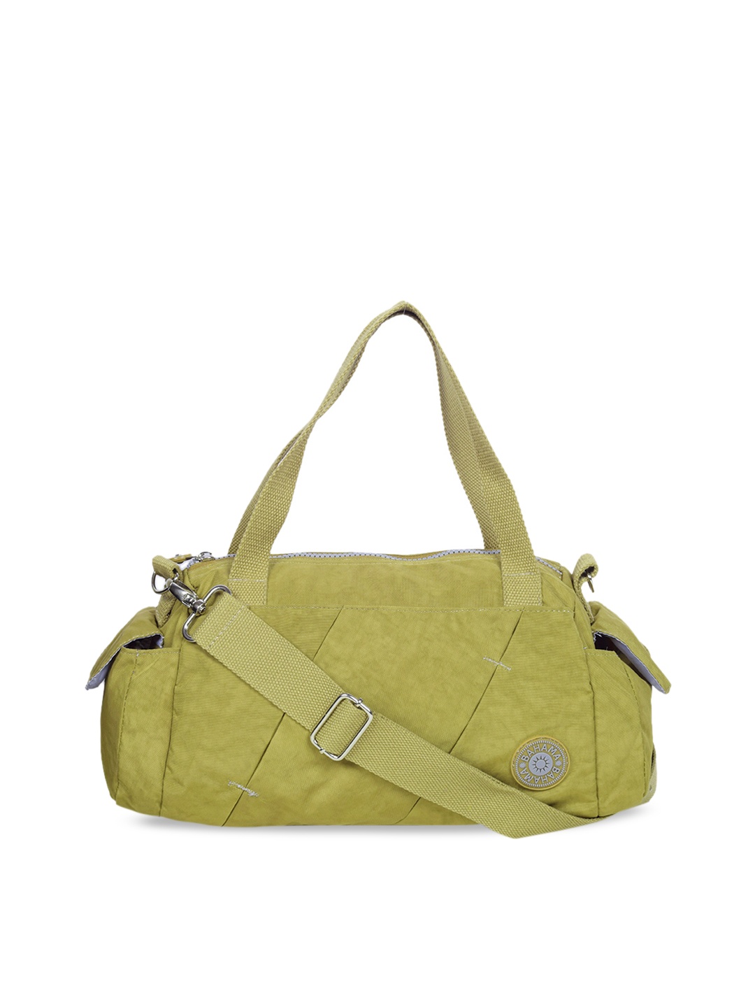 

BAHAMA Crinkle Yellow Solid Handheld Bag