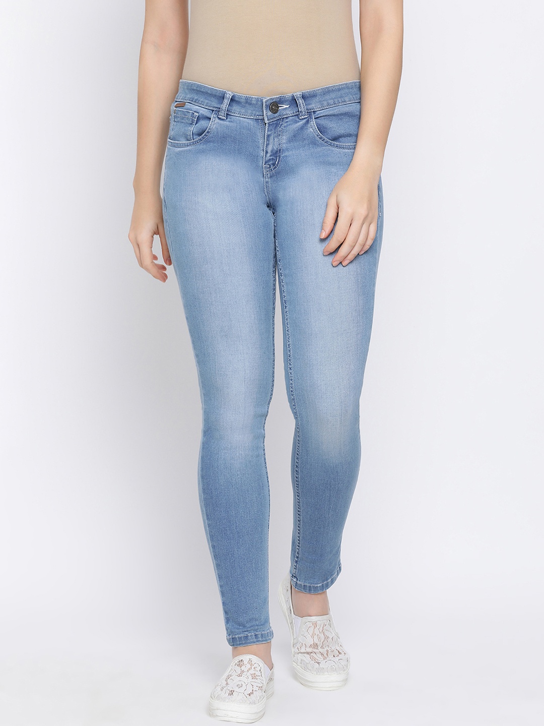

Crimsoune Club Women Blue Slim Fit Mid-Rise Clean Look Jeans