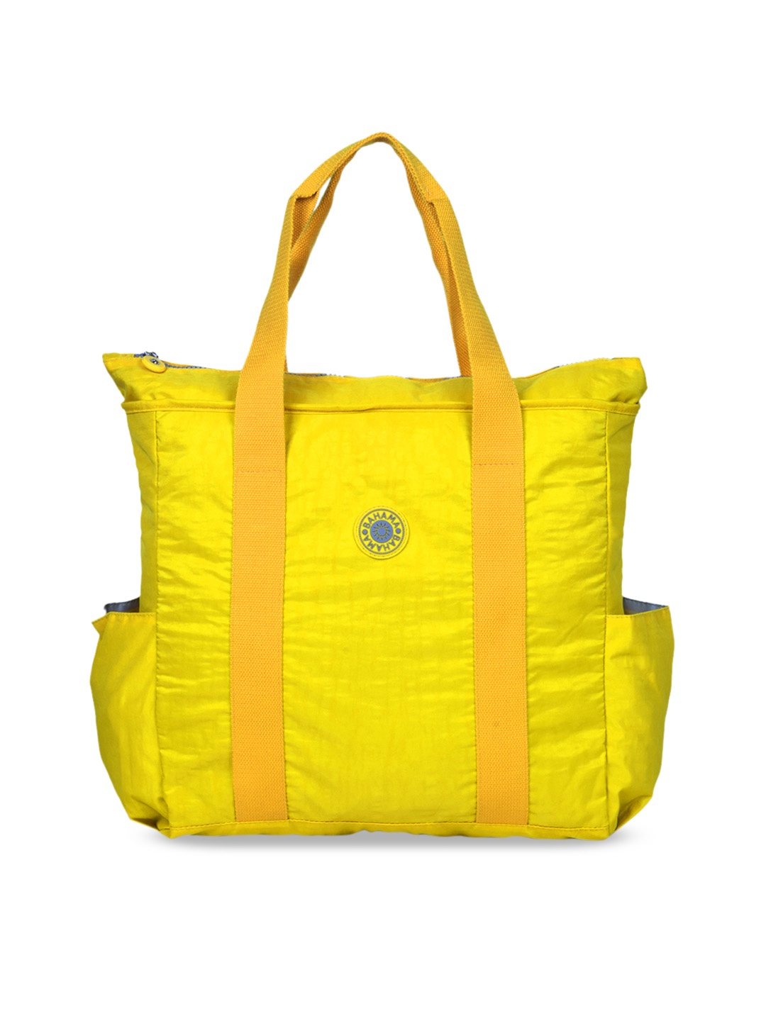 

BAHAMA Crinkle Yellow Solid Handheld Bag
