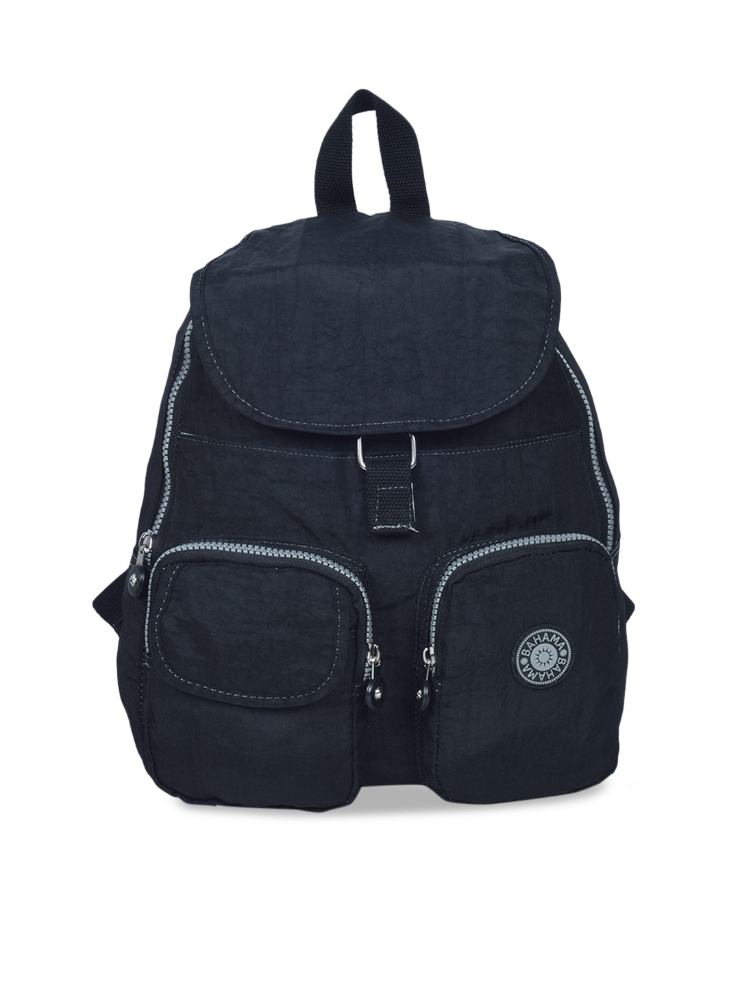 

BAHAMA Crinkle Unisex Black Solid Backpack
