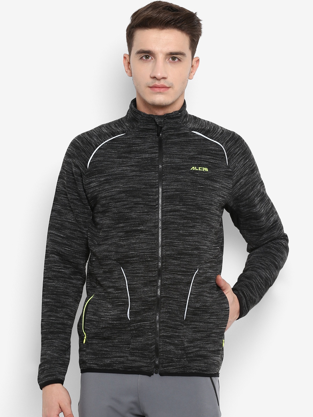

Alcis Men Black Solid Sporty Jacket